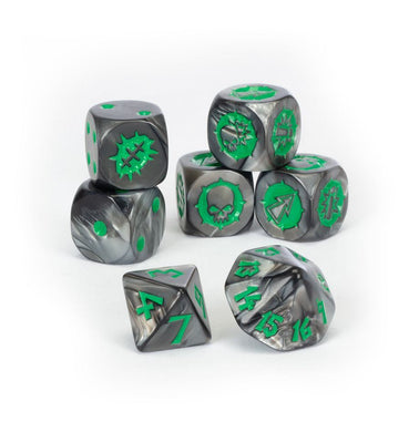 BLOOD BOWL BLACK ORC TEAM DICE SET (6666494181538)